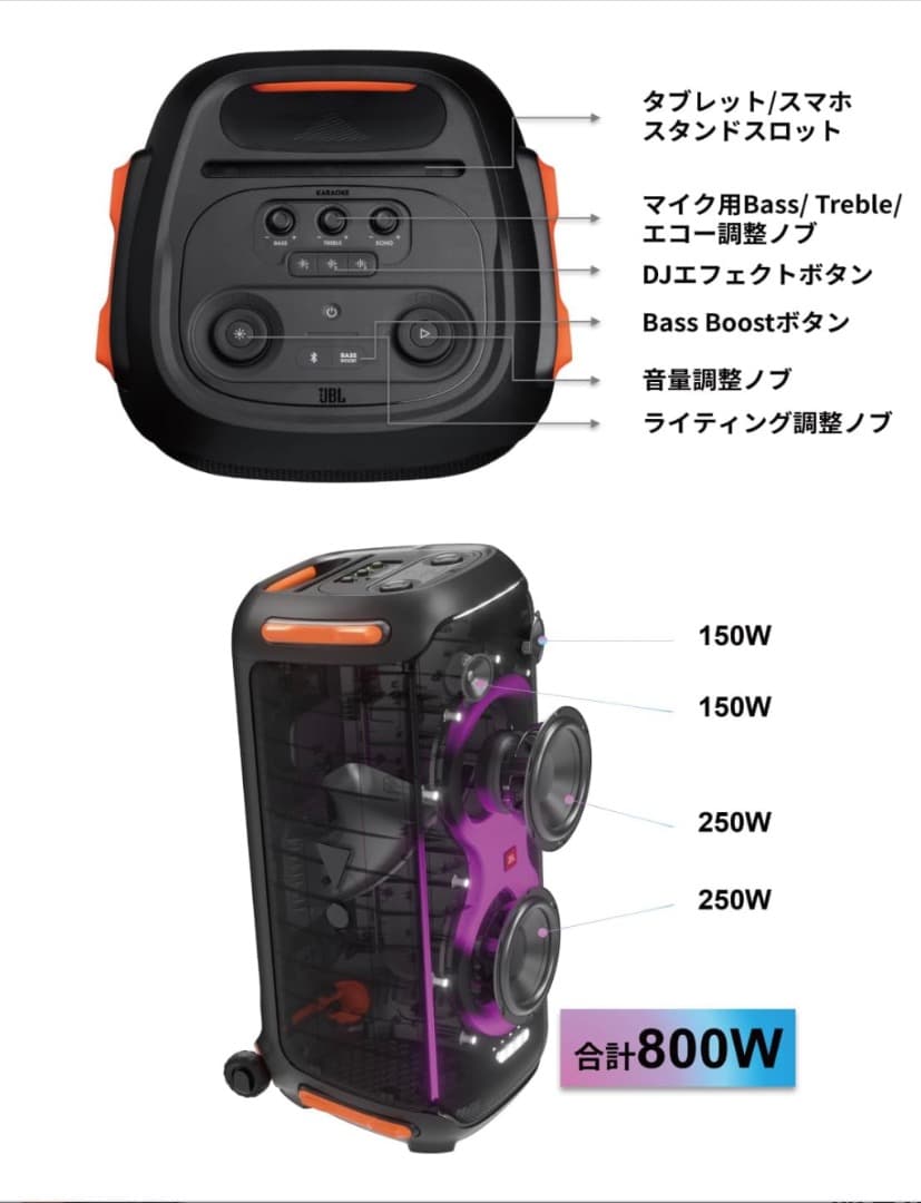 （送料6930円分込）800w 　JBL Party Box710スピーカー