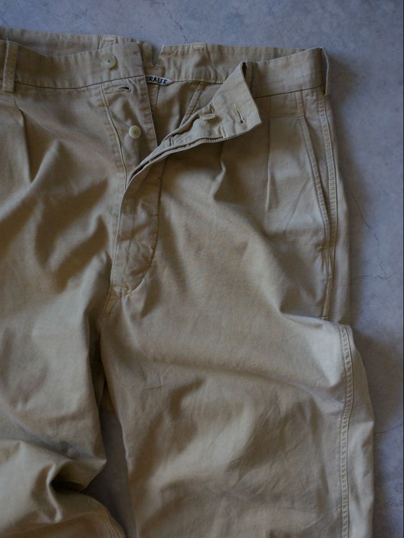 パンツ AURALEE GABARDINE PRODUCT DYED PANTS