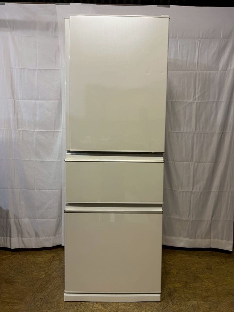 三菱電機 3ドア冷蔵庫 MR-CX33G-W 2021年製 330L 右開き