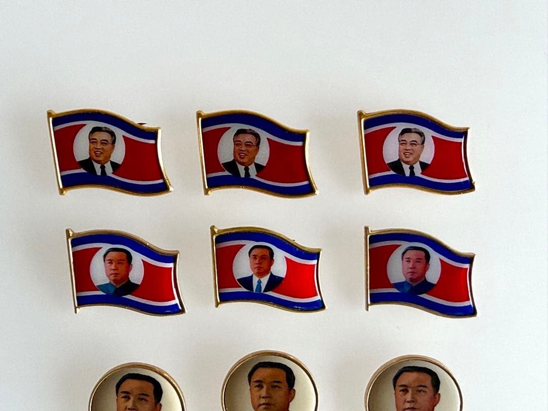 10個セット 北朝鮮 金日成 肖像徽章 キムイルソン バッジ