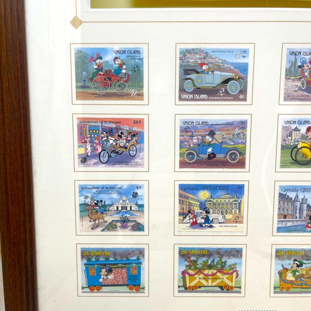 200点限定★ミッキーマウス 額縁 一ドル札★スタンプアートギャラリー 切手