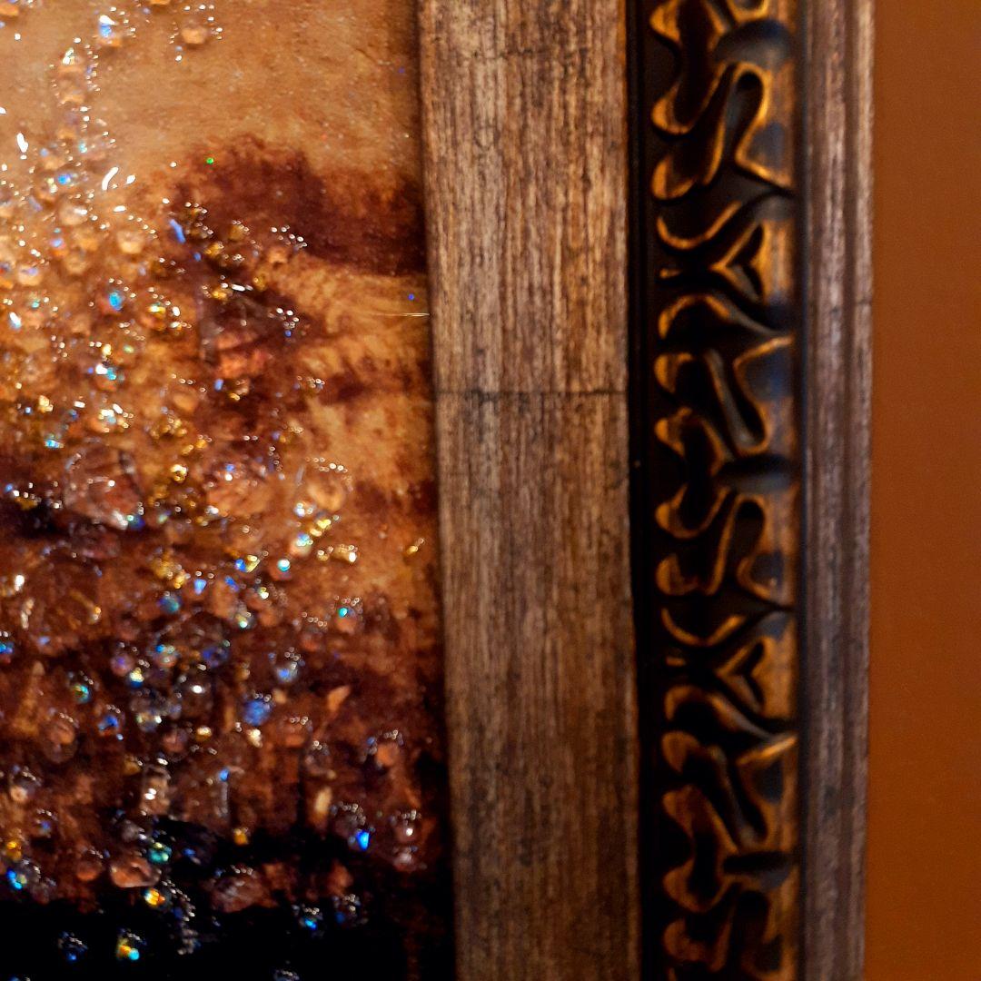 輸入雑貨　天然水晶石　ジャン=フランソワ・ミレー作　『落穂拾い』　クリスタル