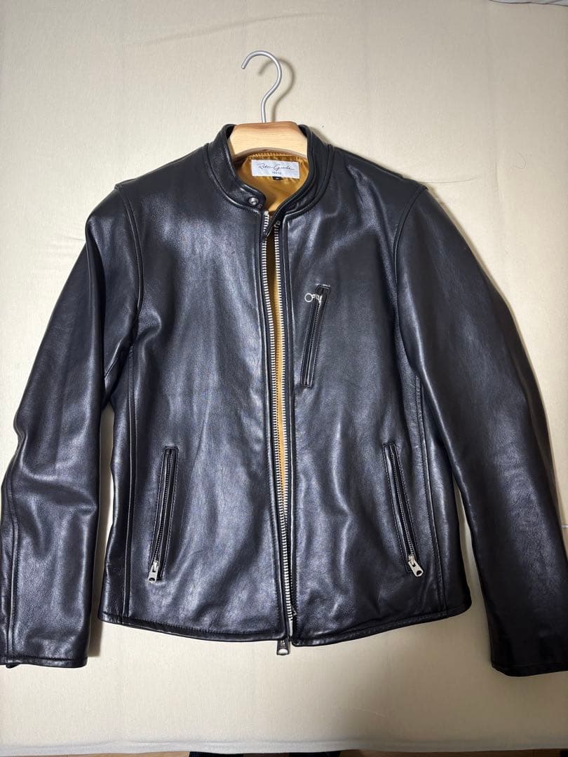 Retro Grade 黒レザーシングルライダースジャケット M