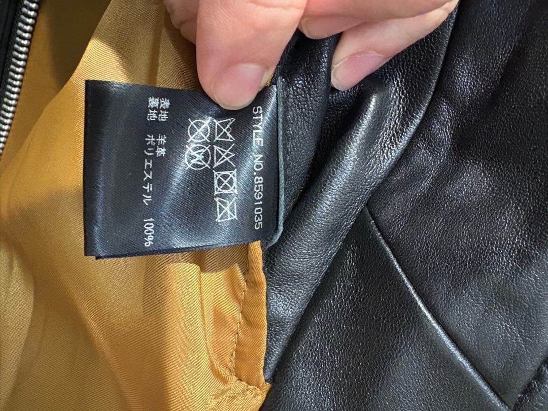 Retro Grade 黒レザーシングルライダースジャケット M