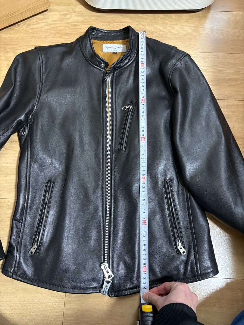 Retro Grade 黒レザーシングルライダースジャケット M
