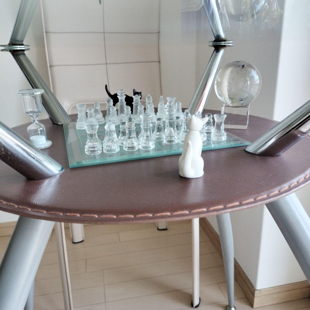 【テーブルのみ】ガラストップ　ダイニングテーブル　円形　ラウンド　ブラウン