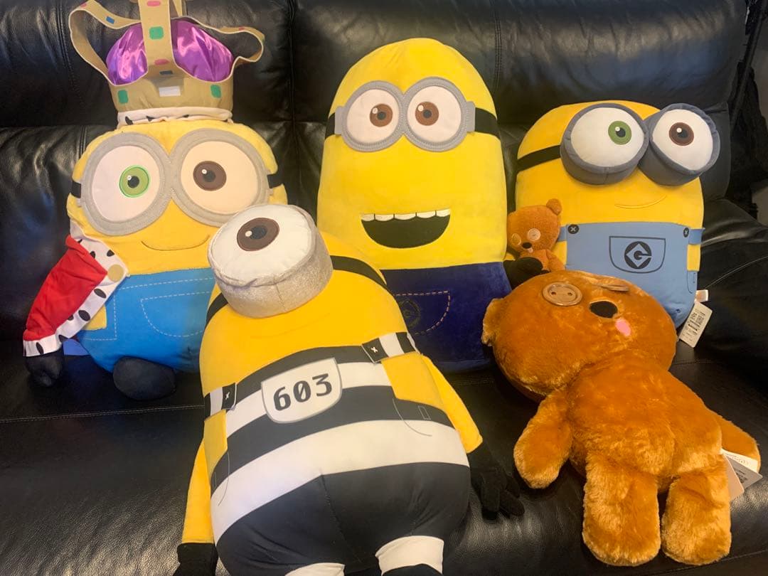 ミニオン ぬいぐるみセット(ミニオン4体、ティム1体)