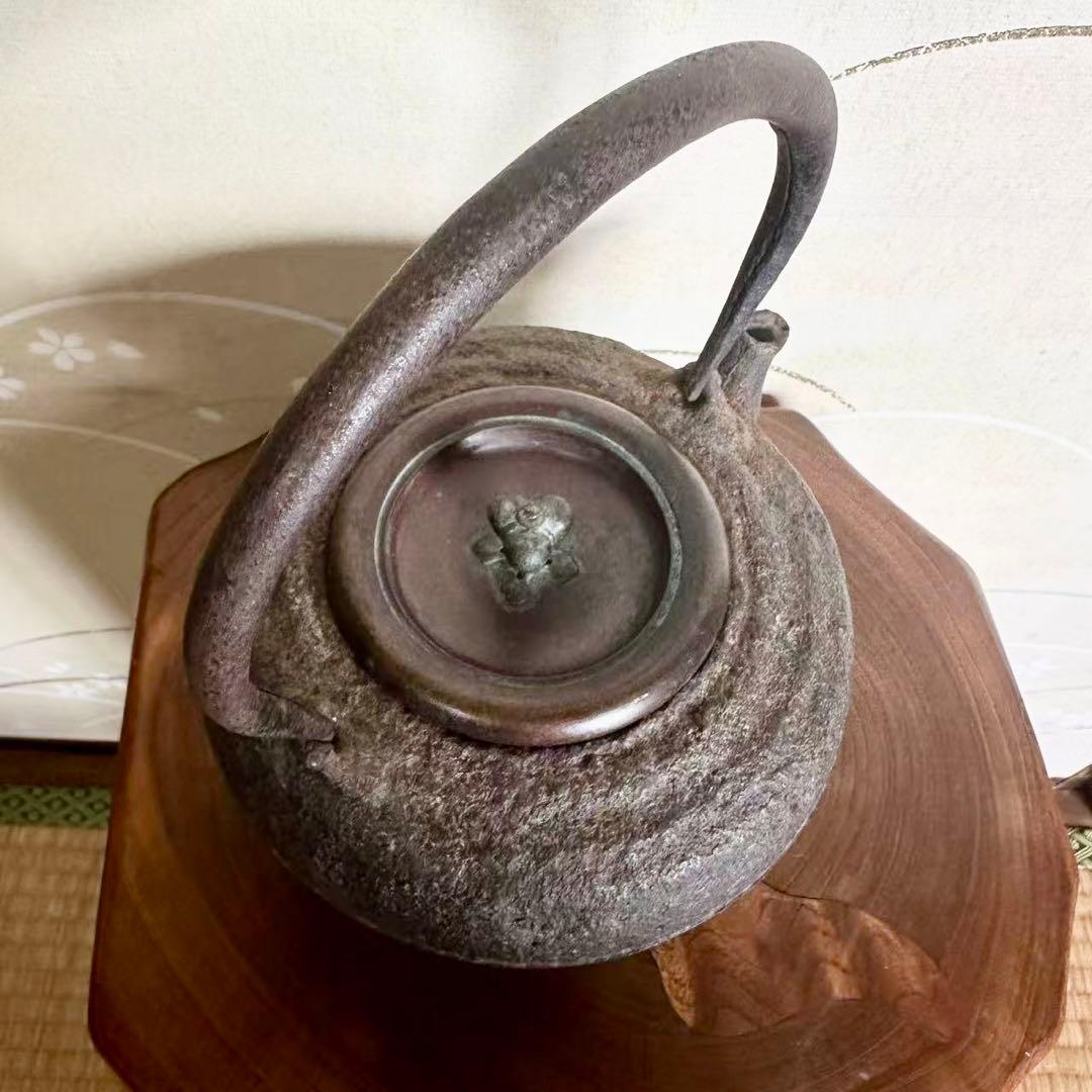 時代 名人 青龍堂 安之介系 小降 鉄瓶 煎茶道具