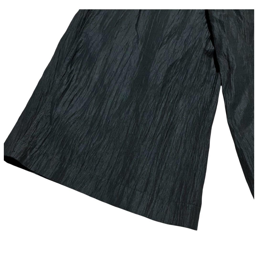 【名作】ル・ピボット　リネン　ワイド　タックパンツ　シワ加工　ガウチョ　ボトムス