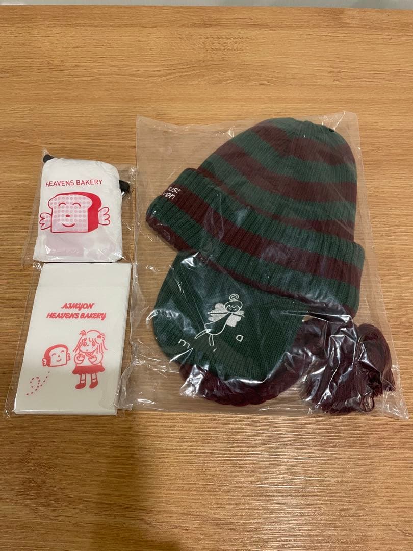 あいみょん　ニット帽＋エコバッグ＋紙ナプキン　ヘブンズベーカリー