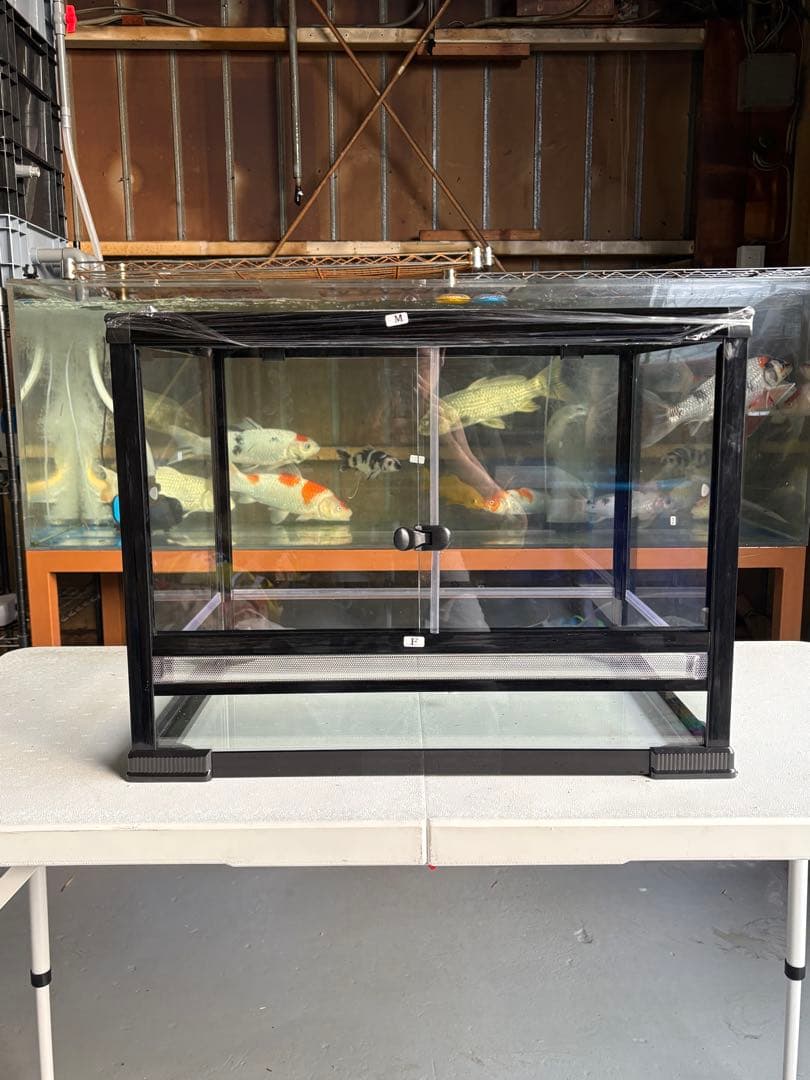 ケージ爬虫類60x45x45cm両生類飼育組み立て式　ガラス飼育ケージ 送料込み