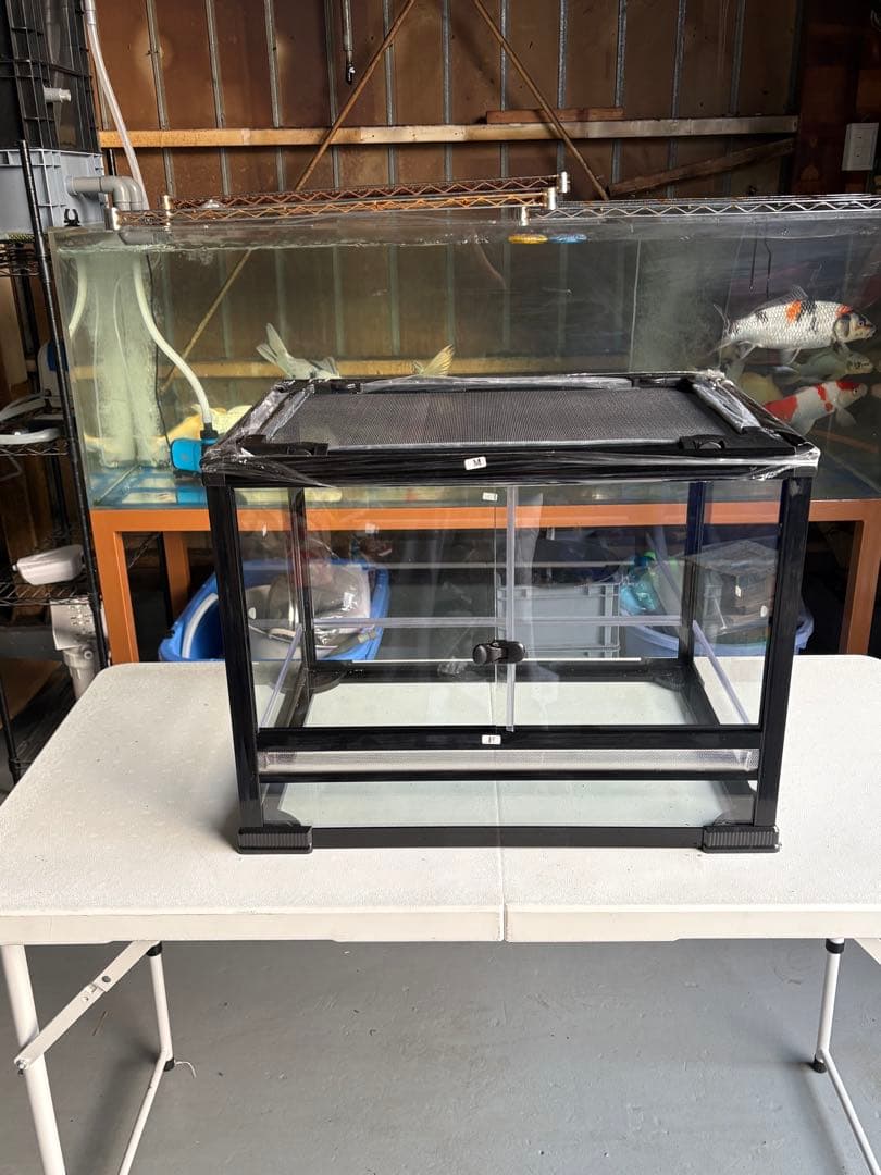ケージ爬虫類60x45x45cm両生類飼育組み立て式　ガラス飼育ケージ 送料込み