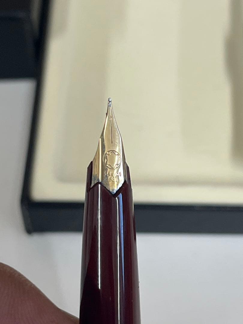 MontBlanc モンブラン 万年筆 14k ボルドーケース インク10本付き