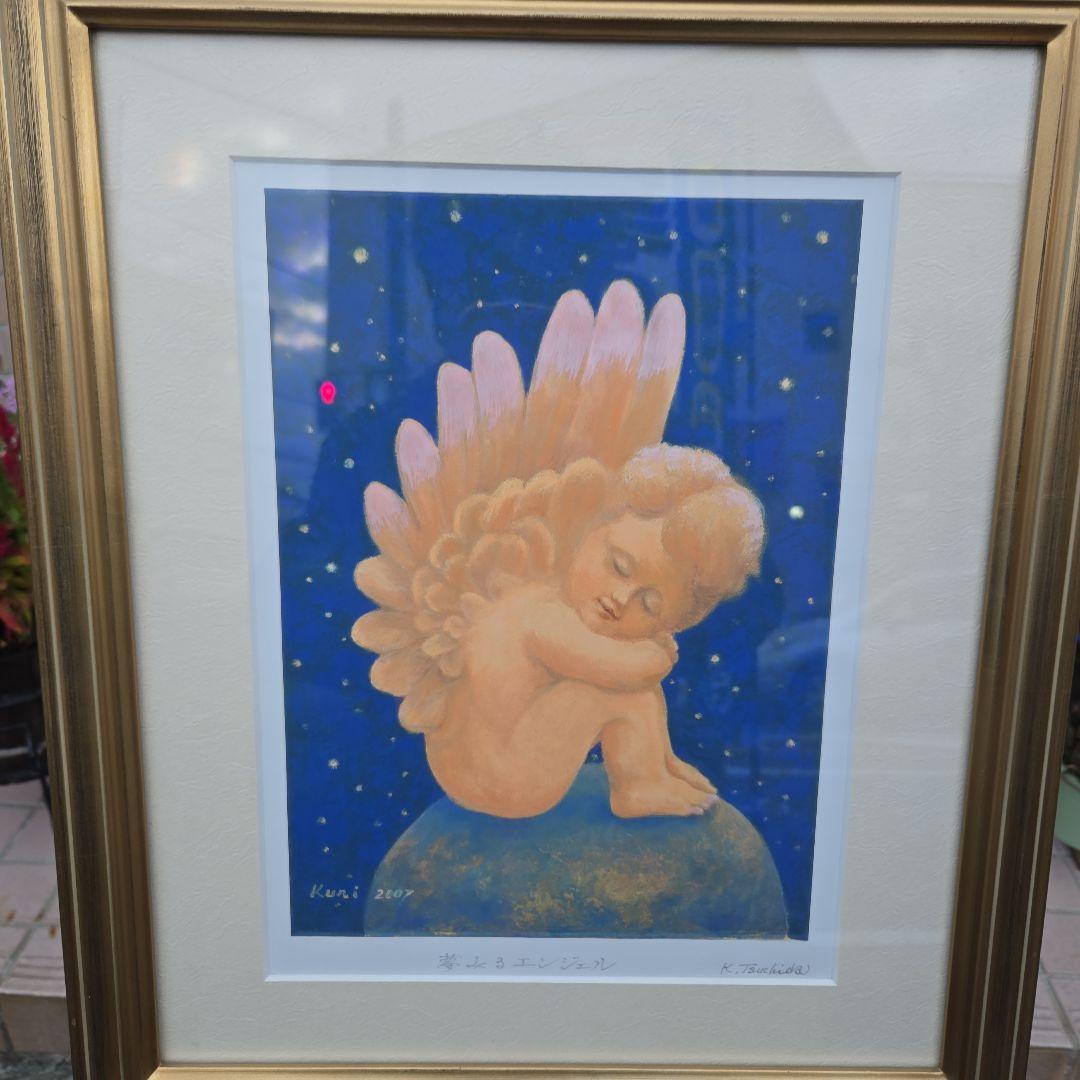 Kuri 2007 天使の絵画　リトグラフ