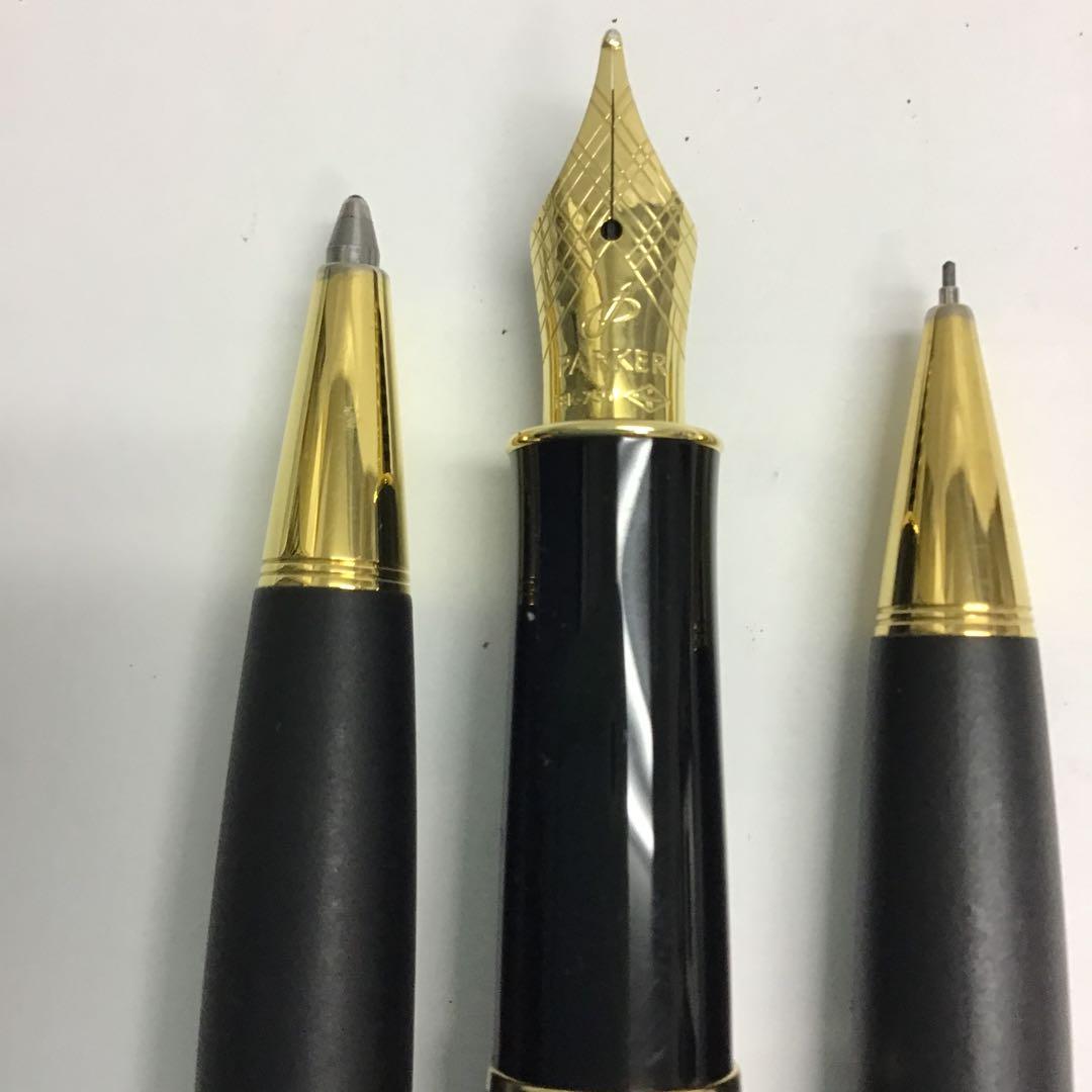 ❣️PAPKERパーカー❣️ソネットブラック 18金ペン万年筆/BP/SP3本セット