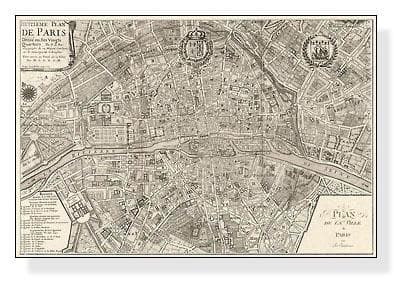 額装品/Plan de la Ville/ニコラスデファー/アートポスター