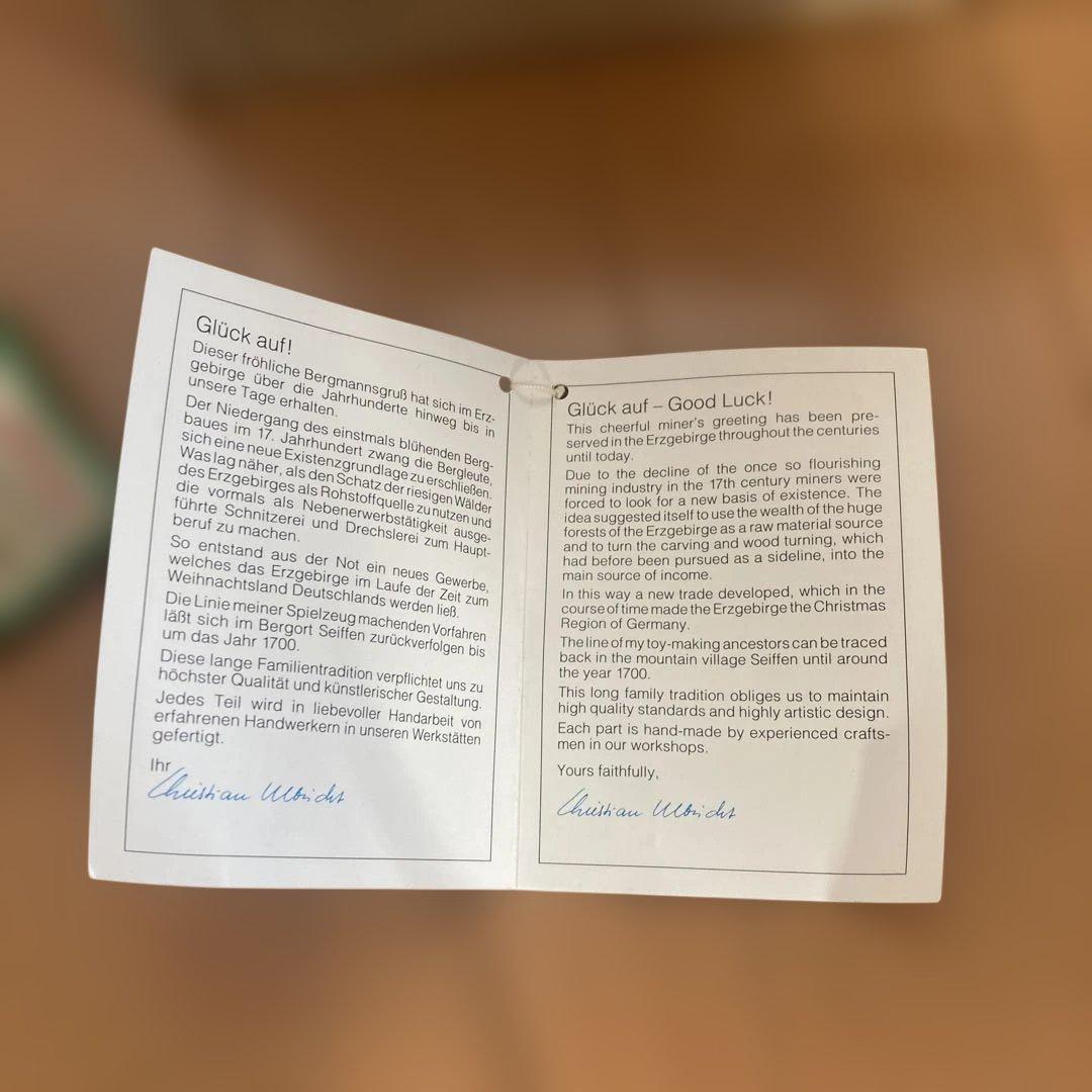 ドイツ製　サンタクロースパイプ人形