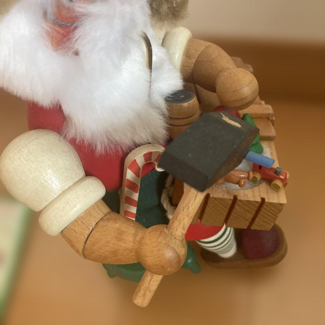 ドイツ製　サンタクロースパイプ人形