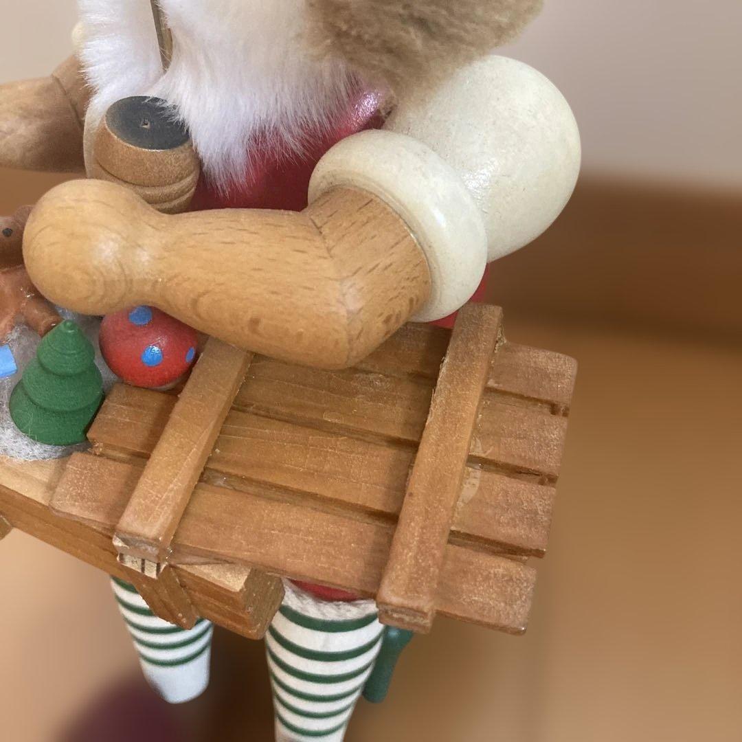 ドイツ製　サンタクロースパイプ人形