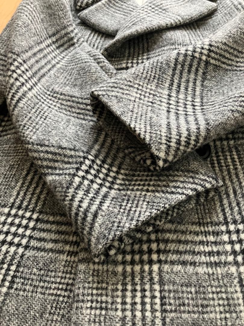 ★美品★TOMORROWLAND ブロークングレンチェック ダブルブレストコート