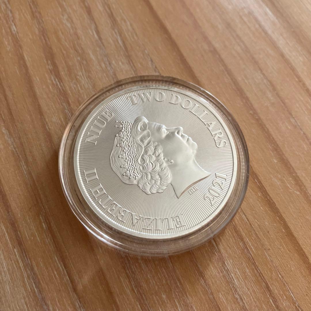 8枚◇ニウエ「とどろく・ユダのライオン」1オンス 銀貨