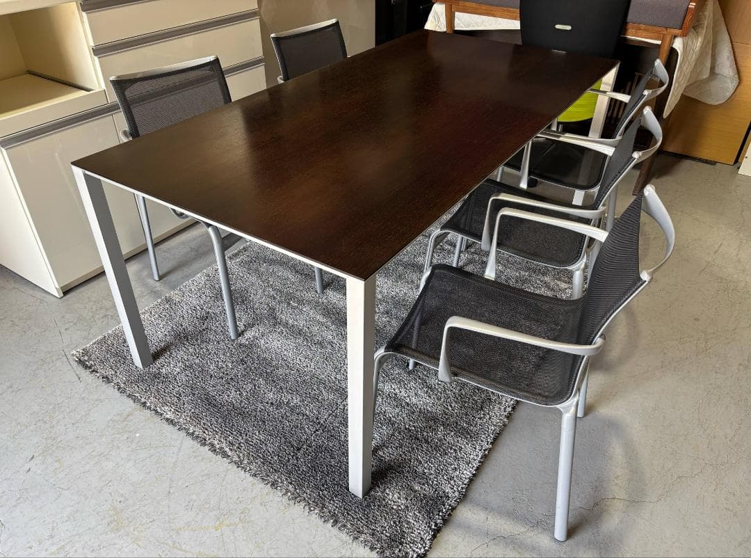 CASSINA IXC エアフレーム＆テーブルアリアス椅子5脚セット180cm