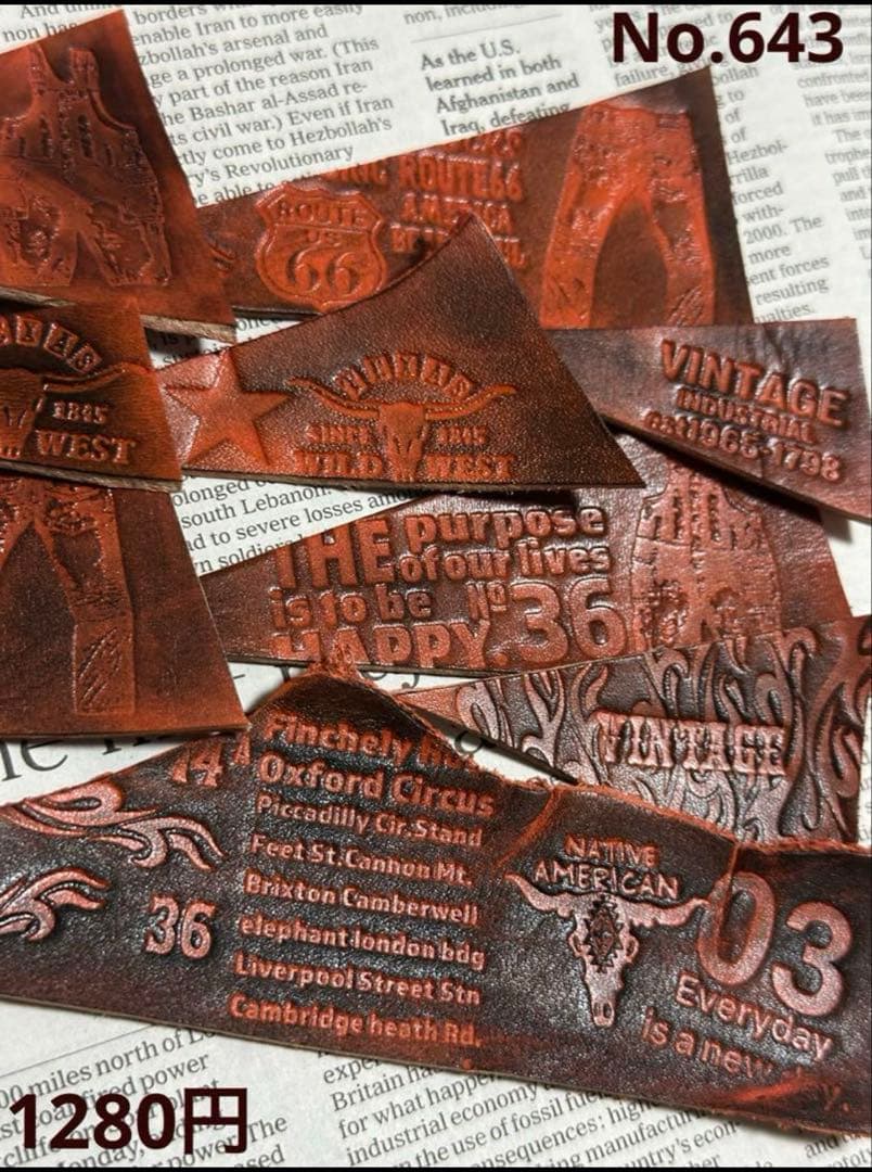 専用 革タグ レザータグ ハンドメイド