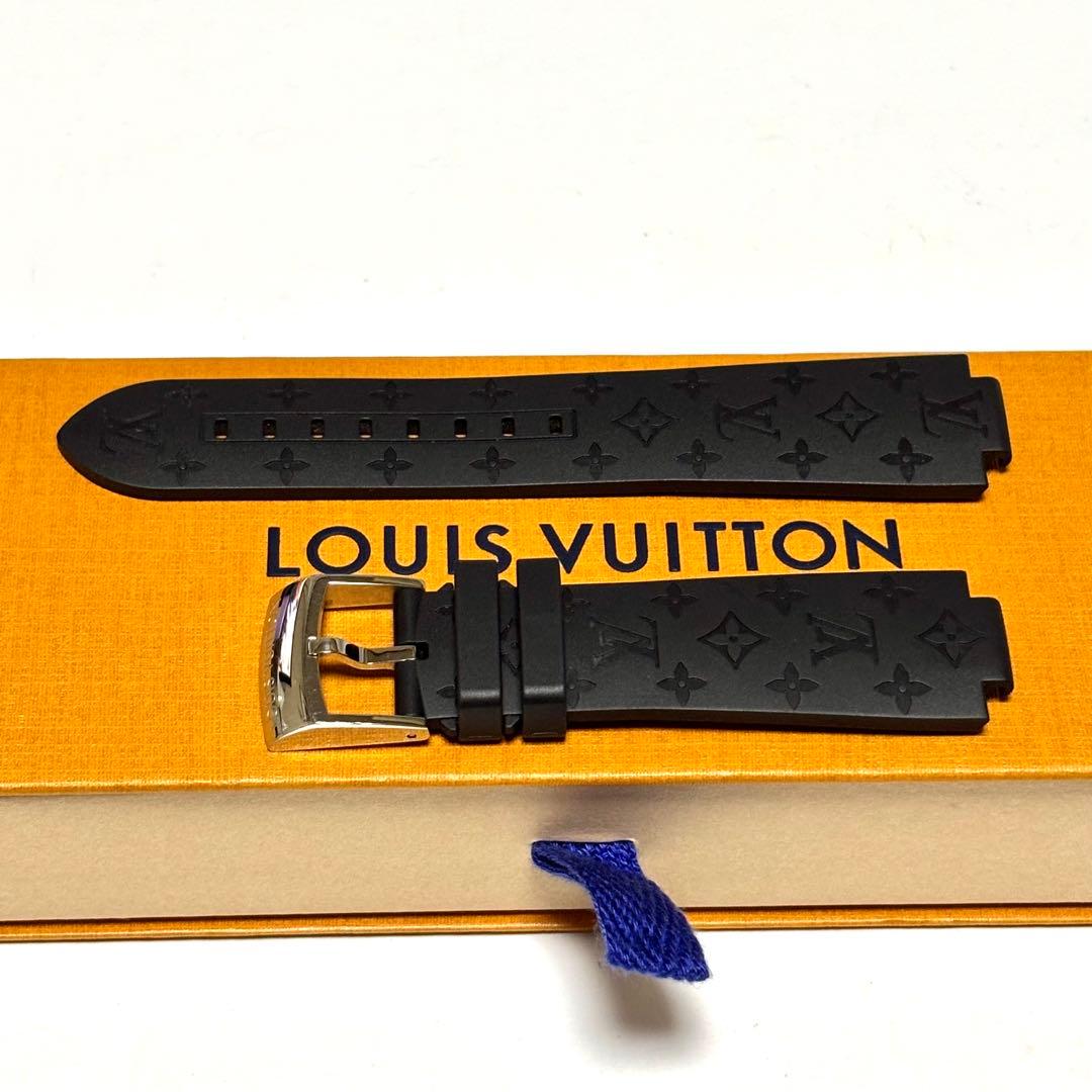 【美品】ルイヴィトン タンブール 替えベルト ラバーベルト モノグラム ブラック