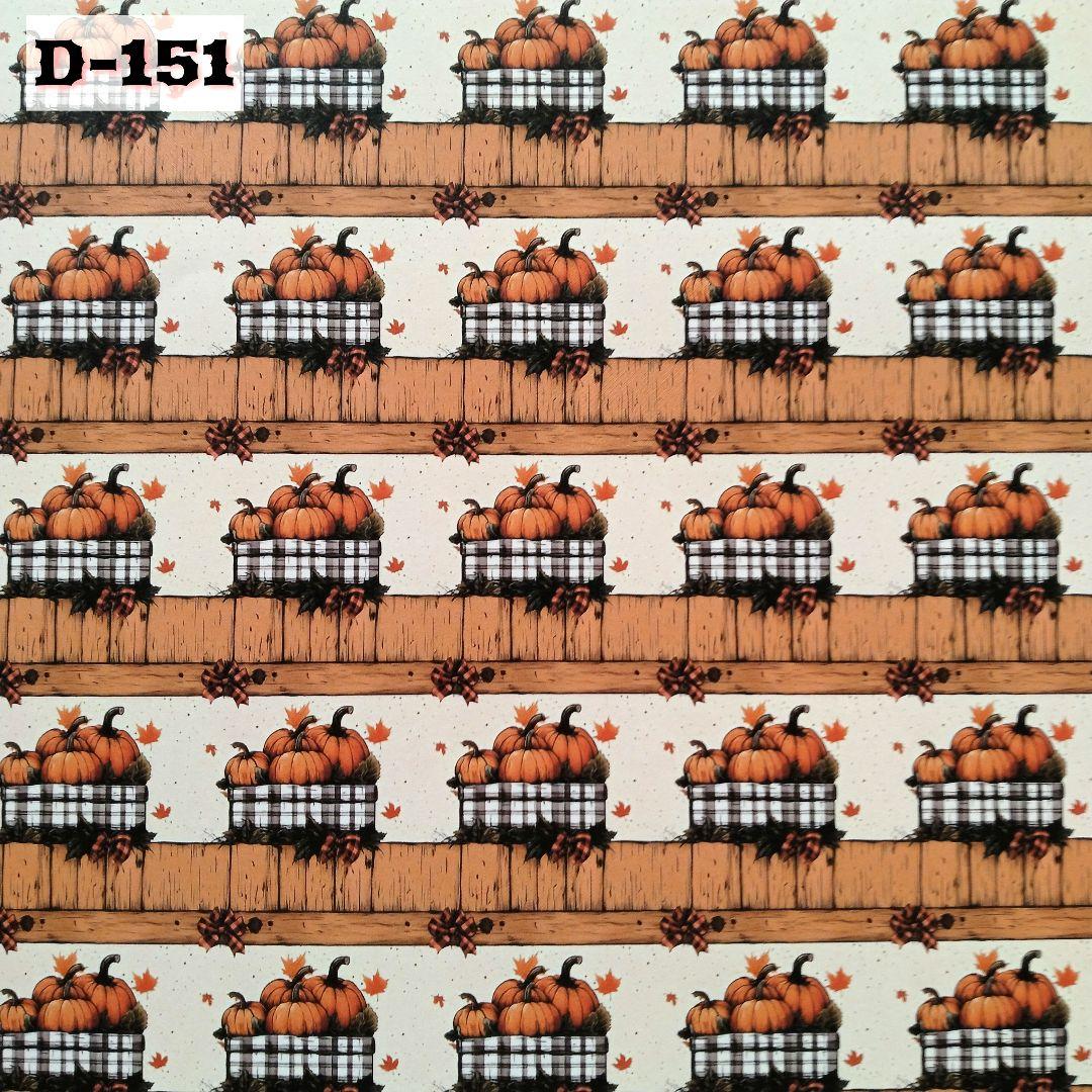 【D-151】lien様　デザインペーパー　ハロウィン　かぼちゃ　❷