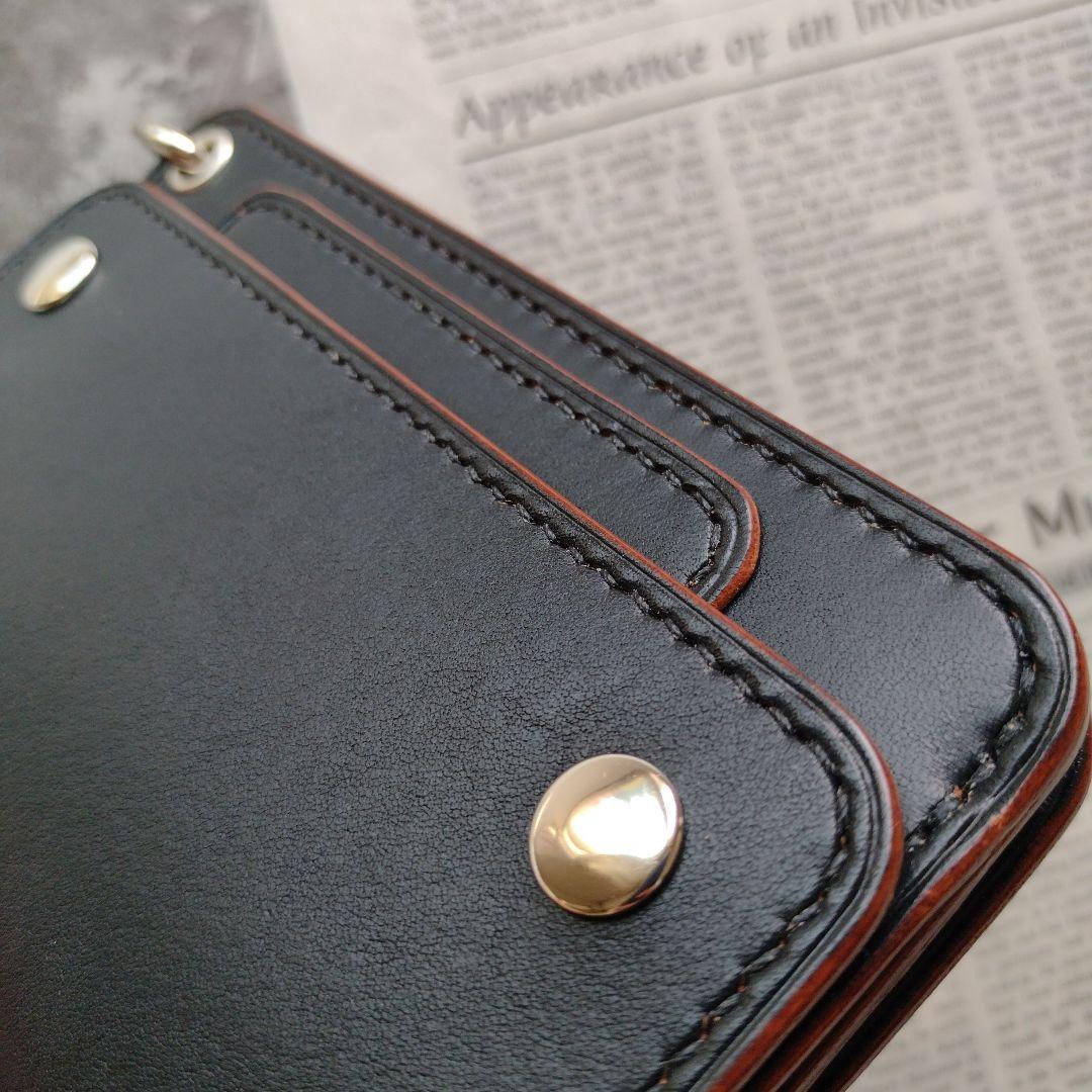 茶芯　2.5層　ミドルトラッカー　ウォレット　栃木レザー