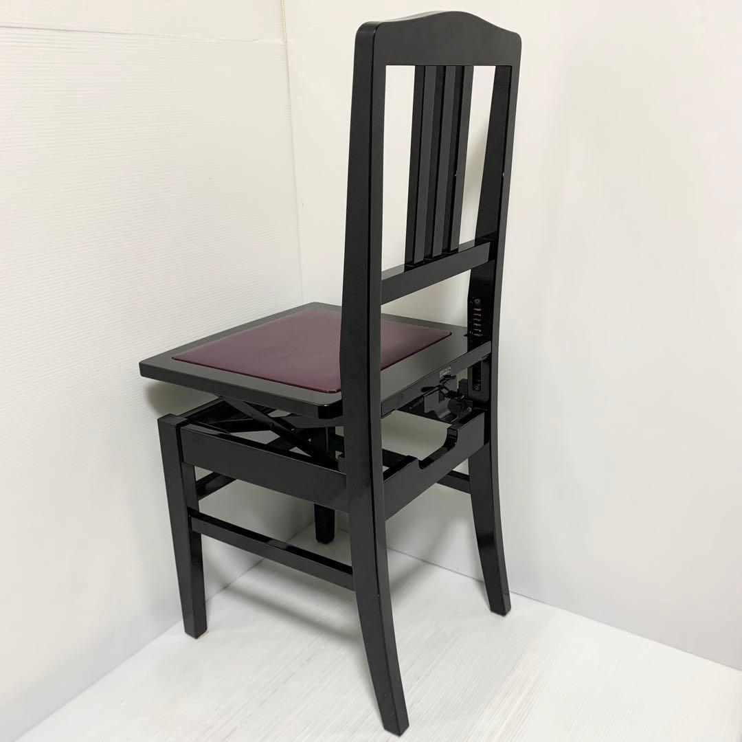 ピアノ椅子トムソン型 高低 背もたれ付き ヴィンテージ