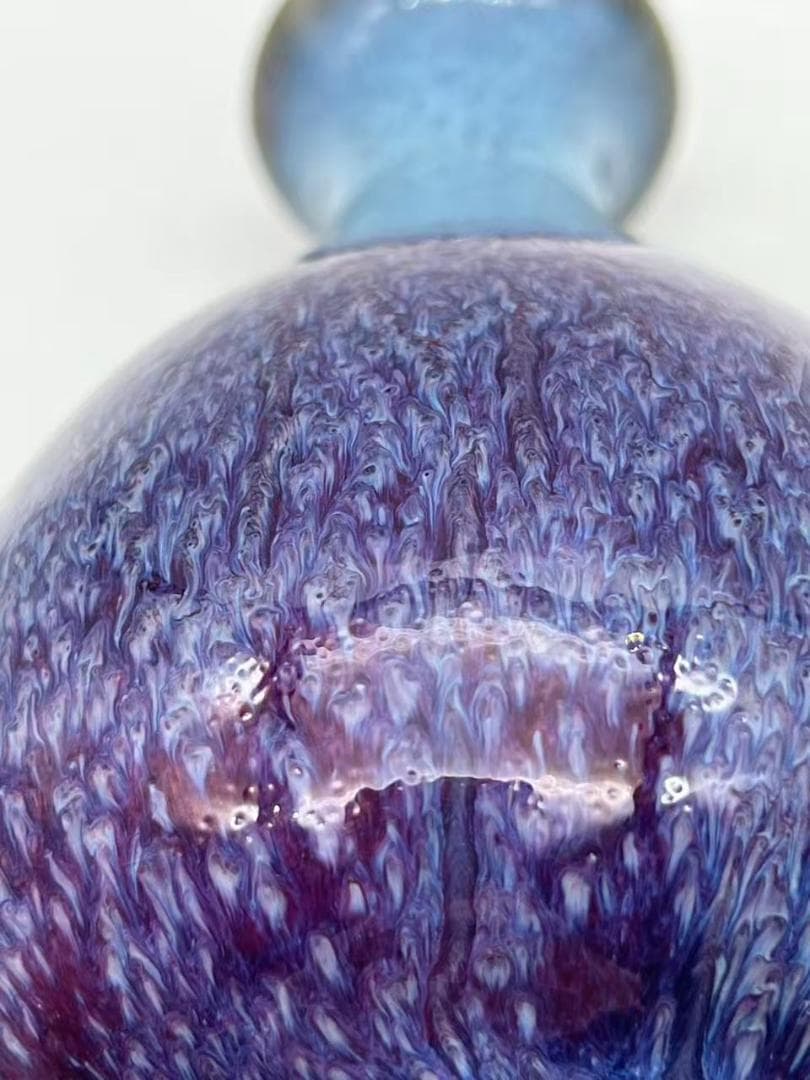 民国時代　鈞瓷 鈞窯　窯変釉小瓶　精美 花入花瓶　茶道具 中国美術(A-85)