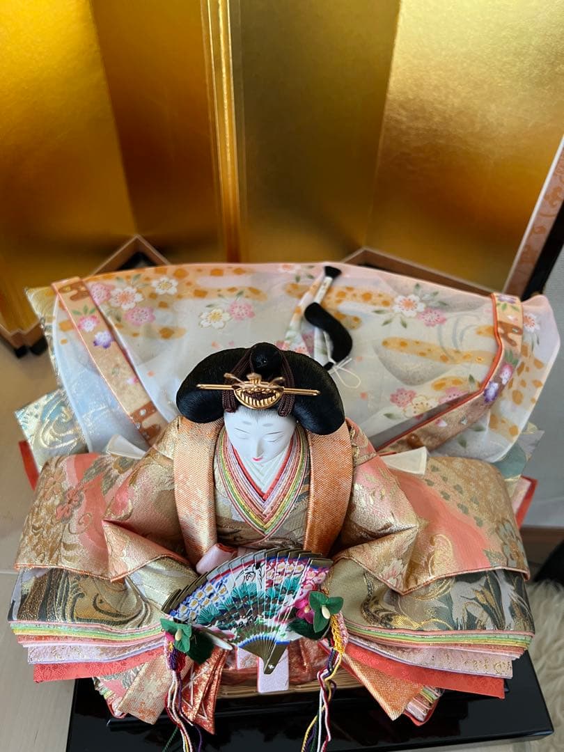 超豪華正絹★親王飾り★京人形　金沢金箔屏風