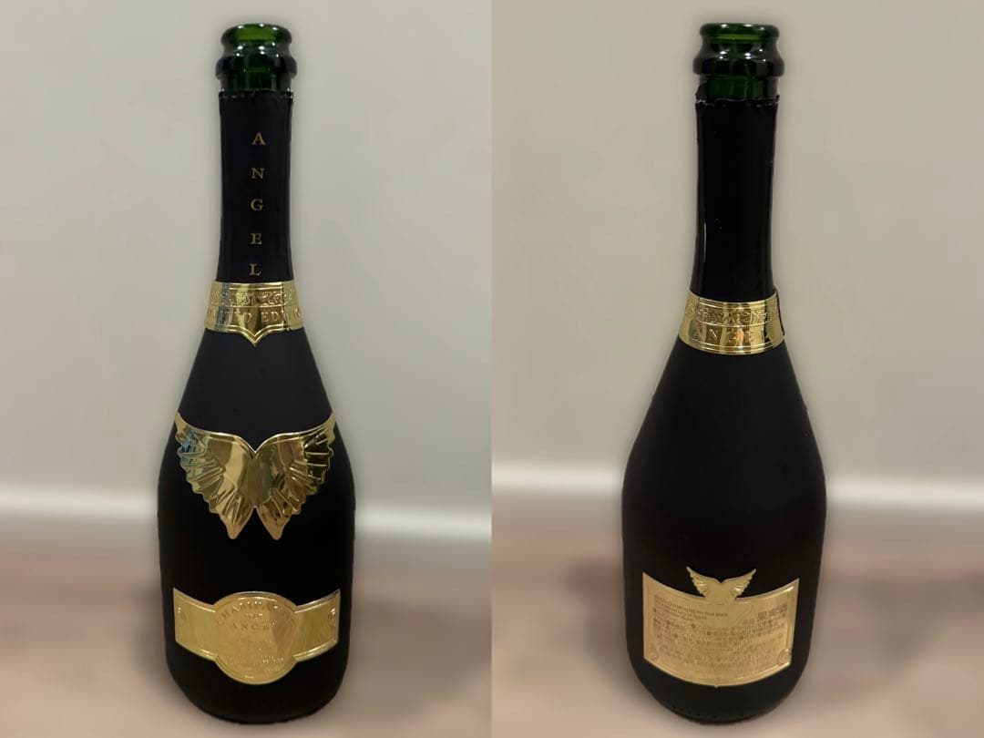 エンジェルシャンパン 5周年記念 ブラック ファージップタイプ 空瓶 ケース