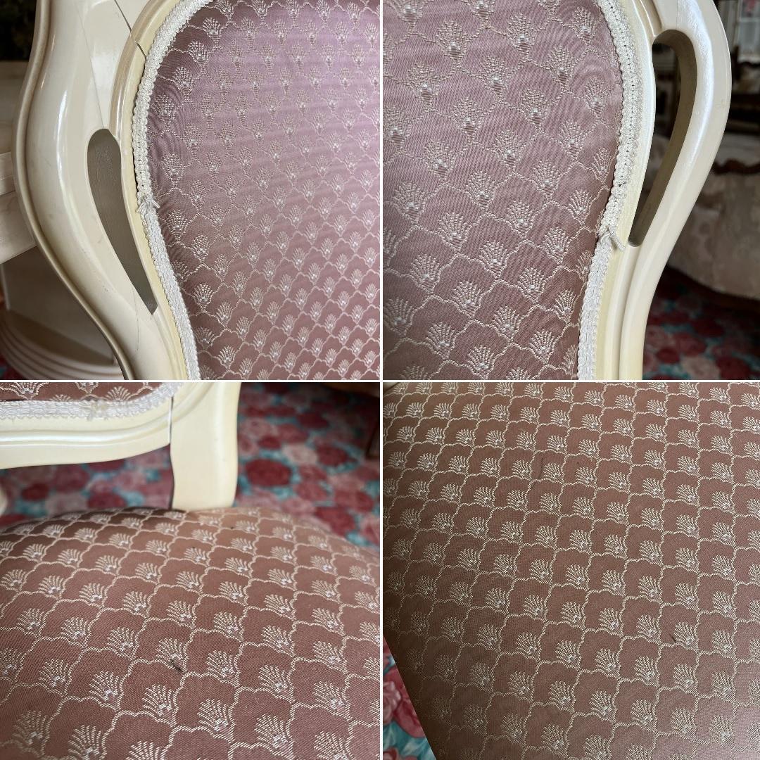 k509 イタリア製 まるでプリンセスの食卓 ダイニングセット 6人掛け ピンク