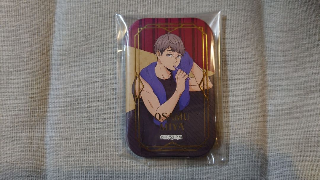 ハイキュー スクエア缶バッジ 箔押し 遠征 宮治