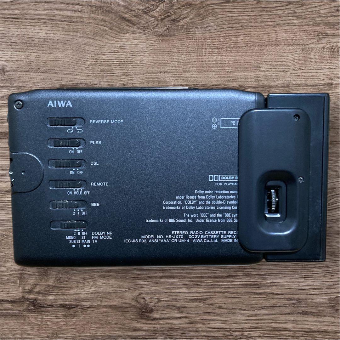 【訳あり】AIWA アイワ　ポータブルカセットプレーヤー HS-JX70