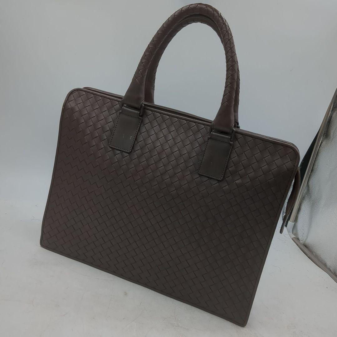 極美品✨️　ボッテガヴェネタ イントレチャート ビジネスバッグ　ブラウン　自立