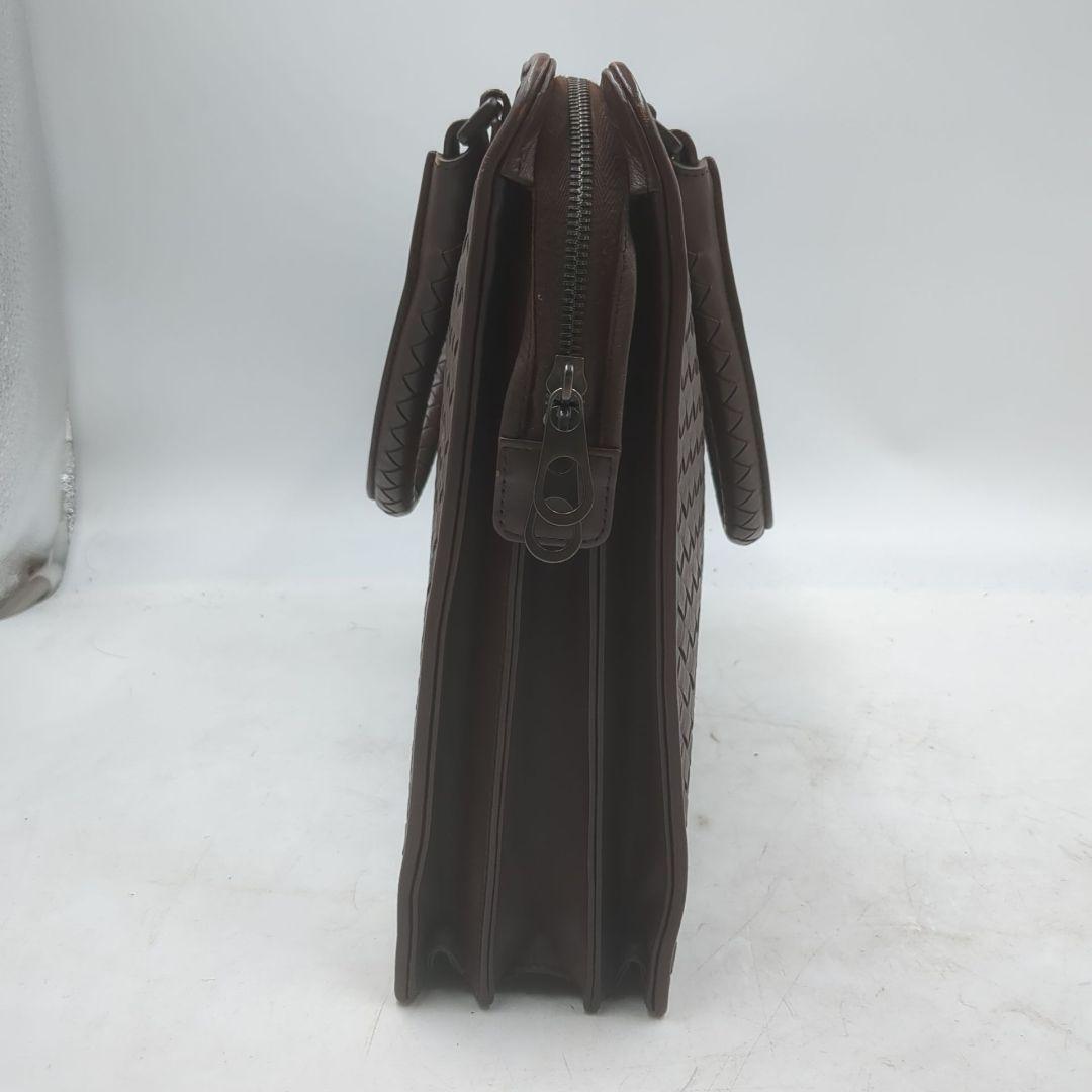 極美品✨️　ボッテガヴェネタ イントレチャート ビジネスバッグ　ブラウン　自立