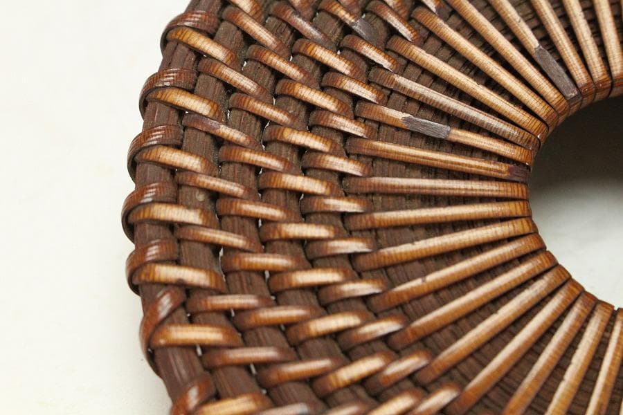 煎茶 古竹藤網 円形 瓶敷 大小 六件 まとめて(K-A908)