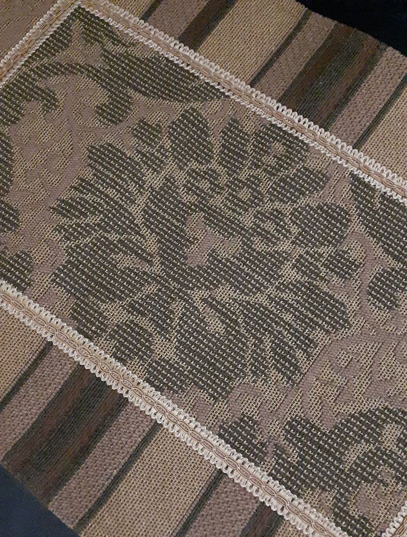 フランス製　ゴブラン織り　幾何学文様　タペストリー　ランチョウマット2点(2枚)