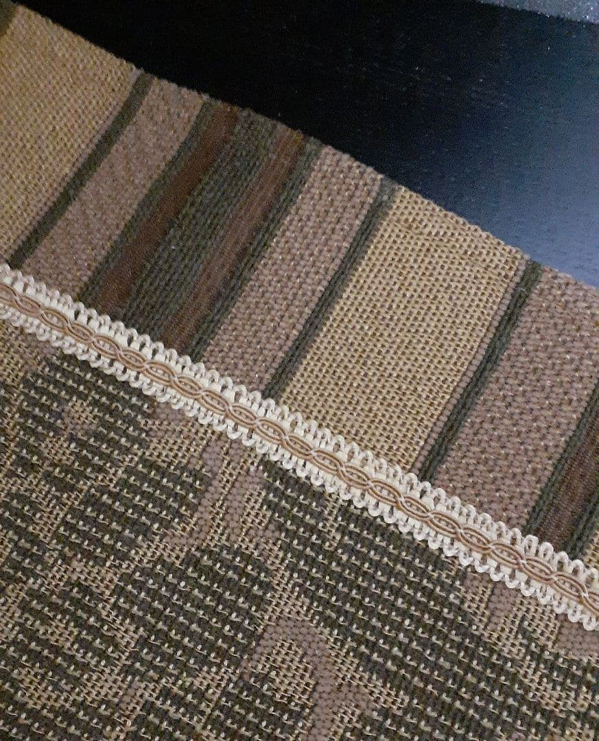 フランス製　ゴブラン織り　幾何学文様　タペストリー　ランチョウマット2点(2枚)