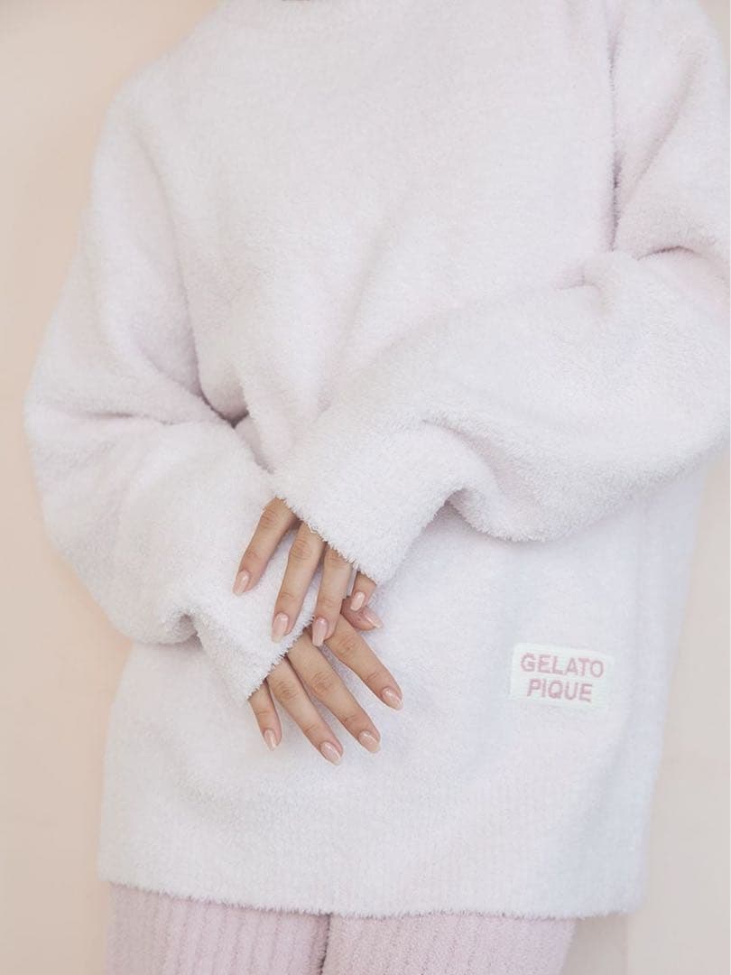 ラベンダー　セットアップ　ジェラピケ パジャマ ルームウェア