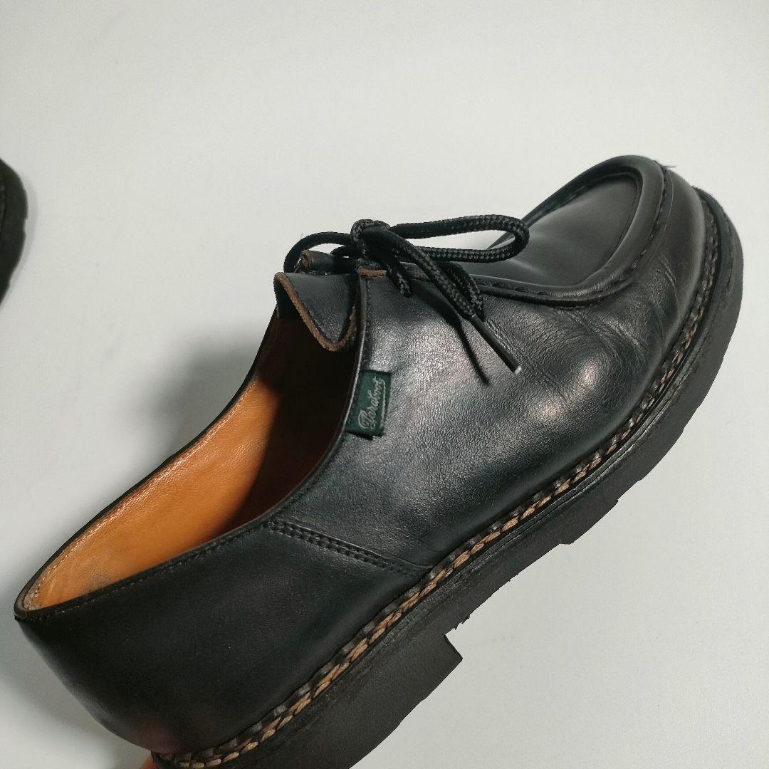 パラブーツ ミカエル 40 ブラック リスレザー チロリアンシューズ