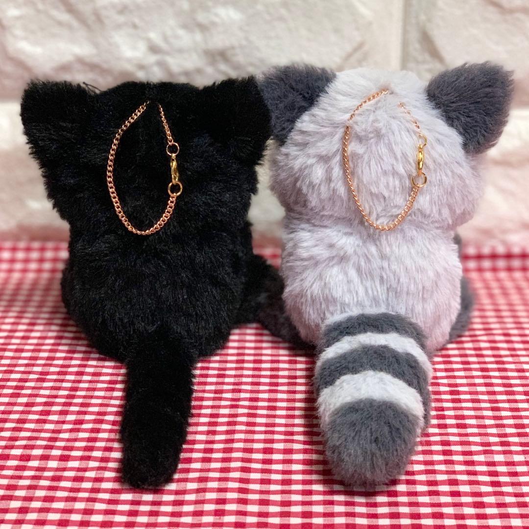 【するめ。様】 アライグマさん ＆ 黒猫さん 着ぐるみコスチューム ぬい服