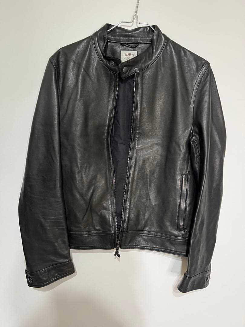 【たかボー】美品値下不可 EMMETI シングルライダース サイズ44