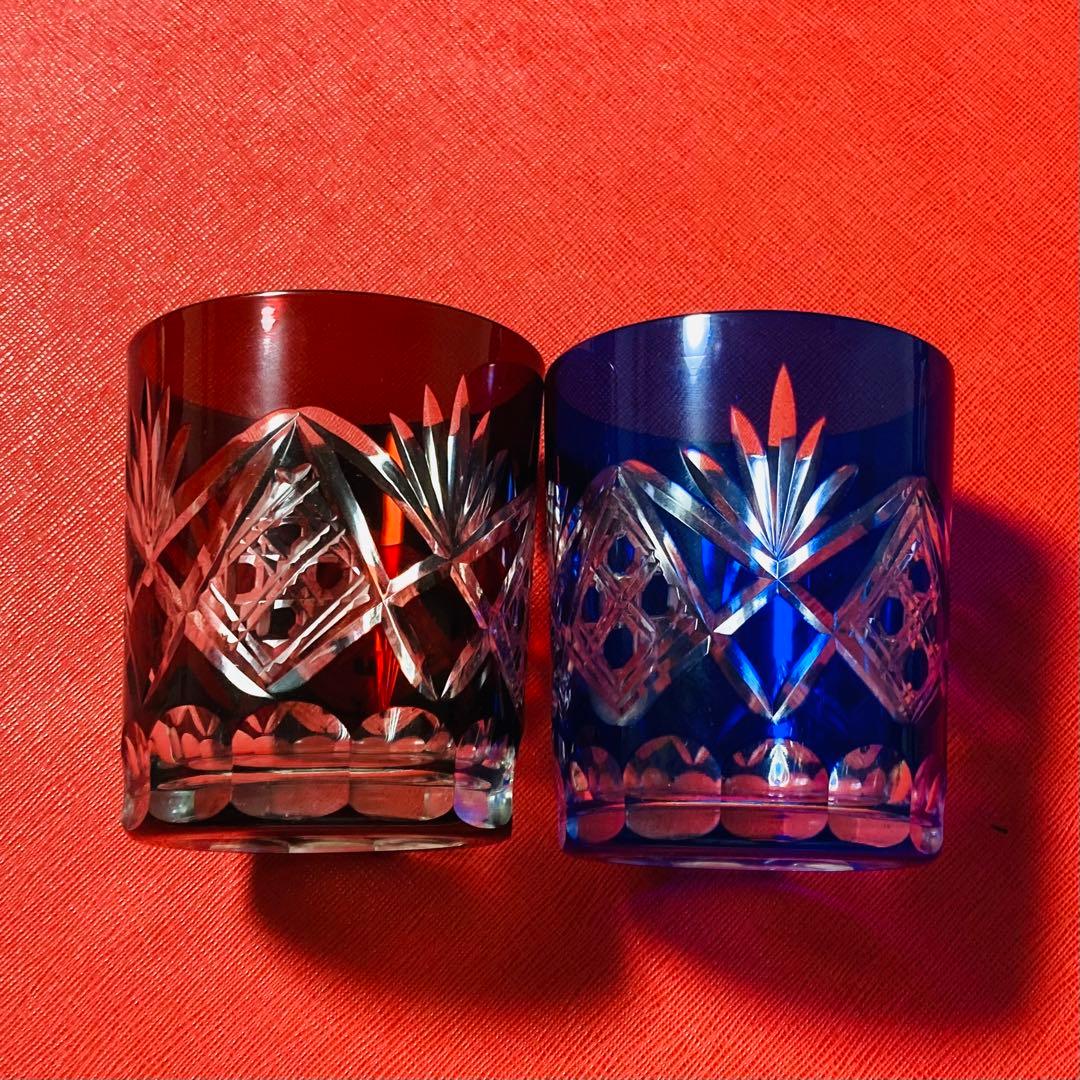 未使用　江戸切子　ペアグラス
