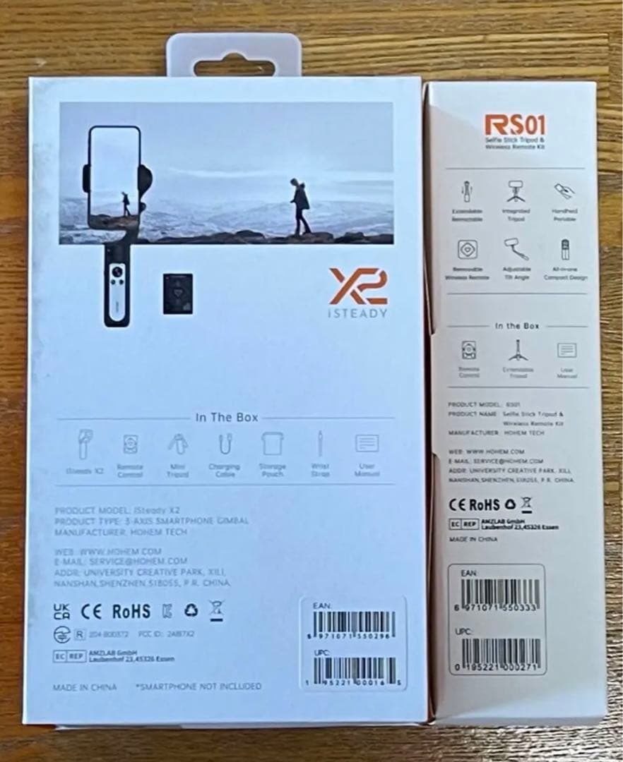 hohem X2．hohem RS01 セット ジンバル 自撮り棒 動画撮影