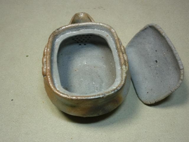 備前焼　在銘　備前手造り龍宝瓶　煎茶器　超絶技巧