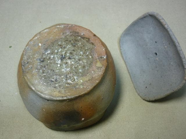 備前焼　在銘　備前手造り龍宝瓶　煎茶器　超絶技巧